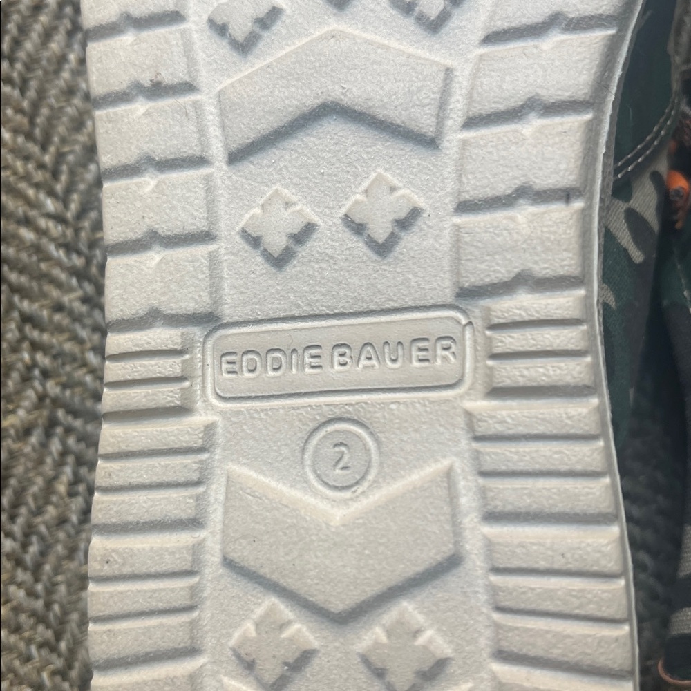 Eddie Bauer Kids Camo Slip-On Sneakers with Orange Liner - Picture 6 of 6